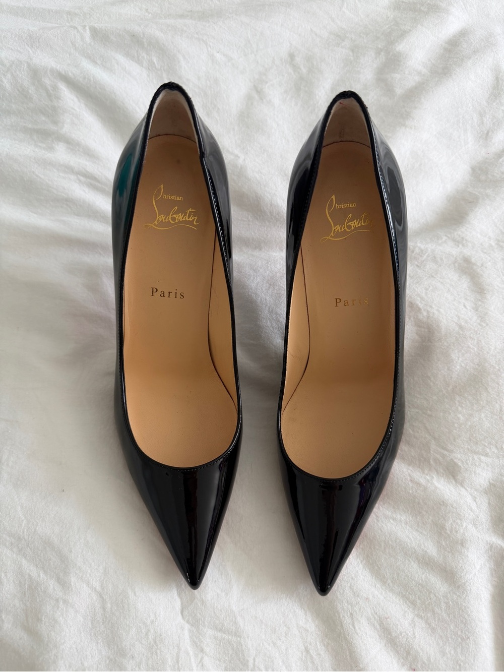 Christian Louboutin Kate Patent Pumps 85mm Heel Black Size 39 - Picture 4 of 15